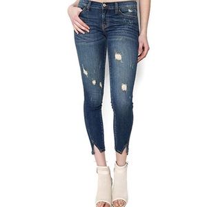 KanCan destructed split ankle jeans